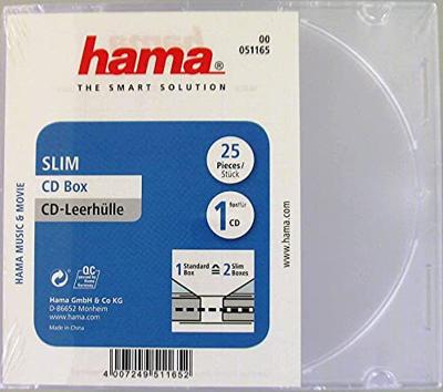 Hama cd slim box transparant 25pak
