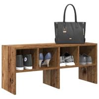 VidaXL Schoenenrek stapelbaar 89,5x30x40 cm oud houtkleurig - thumbnail