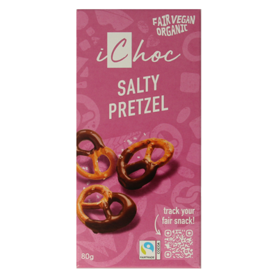 Ichoc Salty pretzel bio 80 Gram
