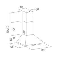 Conventionele Afzuigkap Cata VK6000X - thumbnail