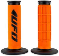 UFO PLAST griffgummi "challenger" rubber grip pair ufo black/orange - thumbnail