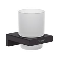Hansgrohe AddStoris tandenborstelhouder 8,1x9,1x9,4cm mat zwart - thumbnail