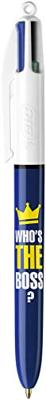 Bic Colours Messages 4-kleurenbalpen, medium, klassieke inktkleuren, doos van 12 stuks - thumbnail