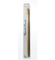 Tandenborstel bamboe medium wit - thumbnail