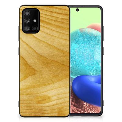 Samsung Galaxy A71 Houten Print Telefoonhoesje Licht Hout