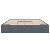 Ottoman bedframe zonder matras 140x190 cm fluweel donkergrijs - thumbnail