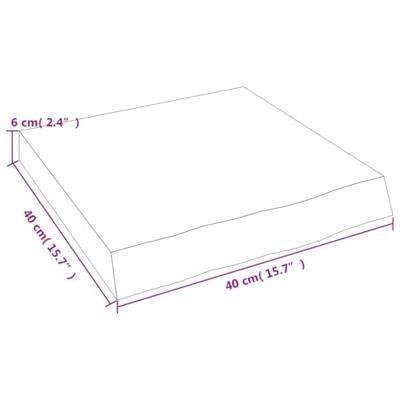 VidaXL Wastafelblad 40x40x(2-6) cm behandeld massief hout lichtbruin