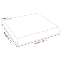 VidaXL Wastafelblad 40x40x(2-6) cm behandeld massief hout lichtbruin - thumbnail