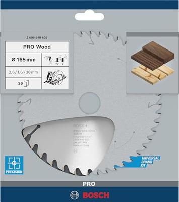 Bosch Accessories Optiline 2608640603 Hardmetaal-cirkelzaagblad 165 x 30 x 2.6 mm Aantal tanden: 36 1 stuk(s)