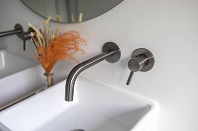Ben Lavion 2-gats inbouw wastafelkraan afdekset gunmetal pvd Ben Lavion 2-gats inbouw wastafelkraan afdekset gunmetal pvd