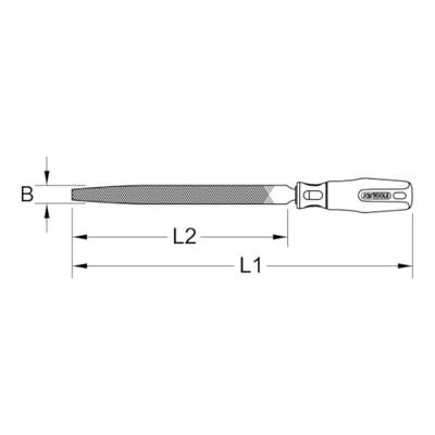 KS Tools 9627102 BERYLLUMplus halfronde vijl kap 3 Lengte 365 mm 1 stuk(s)