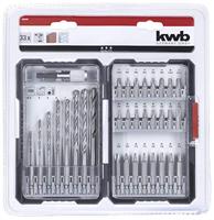 kwb 108940 Boor- en bitassortiment 33-delig Steen, Beton, Metselwerk 3 mm, 4 mm, 5 mm, 6 mm, 7 mm, 8 mm, 9 mm, 10 mm - thumbnail