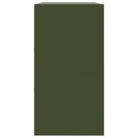 Dressoir 99x39x73 cm staal olijfgroen - thumbnail