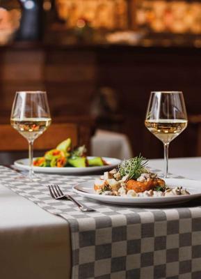 Caminho de mesa xadrez preto e branco 50x140cm 100% algodão - Treb WS