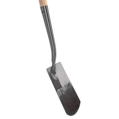 Spade 16 cm blank met houten steel 76 cm