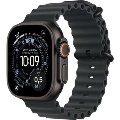Apple Watch Ultra 3 GPS + Cellular 49 mm Titanium kast Ocean Band Zwart Apple Watch Ultra 3 GPS + Cellular 49 mm Titanium kast Ocean Band Zwart