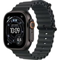 Apple Watch Ultra 3 GPS + Cellular 49 mm Titanium kast Ocean Band Zwart - thumbnail