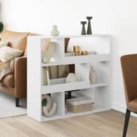 Kamerscherm 100x33x94,5 cm bewerkt hout wit - thumbnail