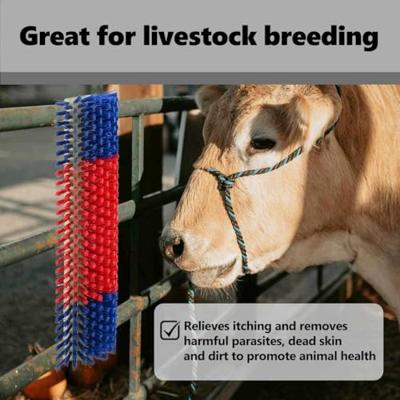 VidaXL Vee borstels rood en blauw 20 x 9 x 50 cm kunststof en staal