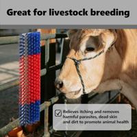 VidaXL Vee borstels rood en blauw 20 x 9 x 50 cm kunststof en staal - thumbnail