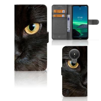 Nokia 1.4 | Telefoonhoesje | Met pasjeshouder | Zwarte Kat Nokia 1.4 | Telefoonhoesje | Met pasjeshouder | Zwarte Kat