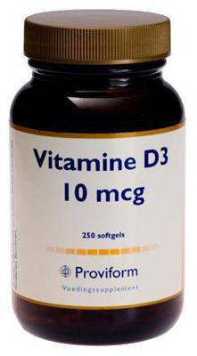 Proviform Vitamine D3 10mcg 250 Softgels