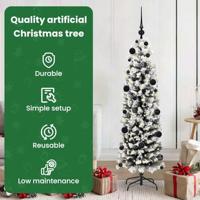 VidaXL Kunstkerstboom groen 150 cm pvc en staal en kunststof - thumbnail