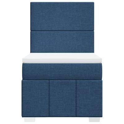 Boxspring met matras stof blauw 100x200 cm - thumbnail