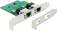 Delock 89999 PCI Express x1-kaart 2 x RJ45 Gigabit LAN RTL8111 - thumbnail
