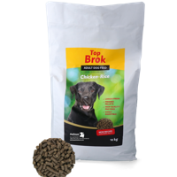Topbrok Hond Geperste Brokken Kip & Rijst 12 kg - thumbnail
