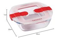 Pyrex schaal met deksel 2,2l 25x22x7cm - thumbnail