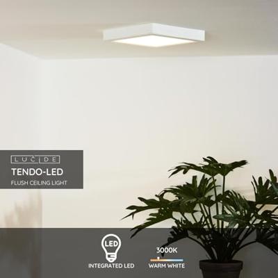 Lucide TENDO-LED - Plafonnière - LED - 1x18W 3000K - Wit