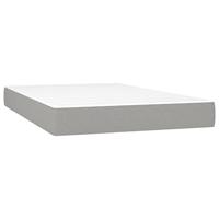 Boxspring met matras en LED stof lichtgrijs 120x190 cm - thumbnail