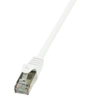LogiLink CP2061S RJ45 Netwerkkabel, patchkabel CAT 6 F/UTP 3.00 m Wit Snagless 1 stuk(s) - thumbnail