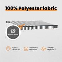 VidaXL Inklapbaar zonnescherm antraciet 350 x 200 cm stof - thumbnail