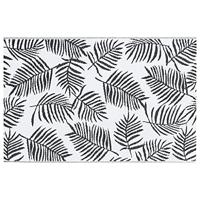 VidaXL Buitenkleed arakil 80x150 cm pp wit en zwart - thumbnail