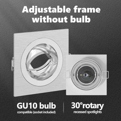 VidaXL Spotje 6 pcs zilver 9 x 9 x 2 cm aluminium