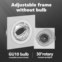 VidaXL Spotje 12 pcs zilver 9 x 9 x 2 cm aluminium - thumbnail