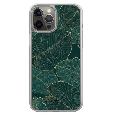 iPhone 12 (Pro) hybride hoesje - Monstera leaves