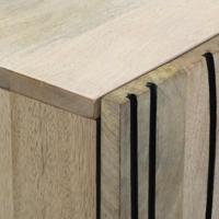 Badkamermeubelset 3 pcs Wit 180 x 33 x 75 cm Massief Mango Hout - thumbnail