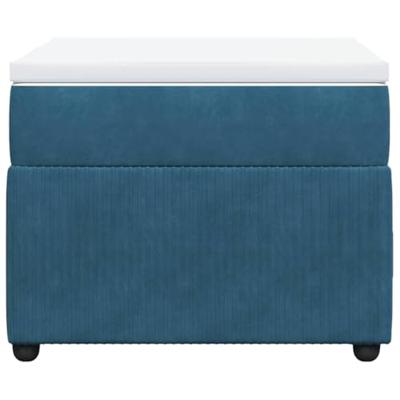 Boxspring met matras fluweel donkerblauw 90x190 cm