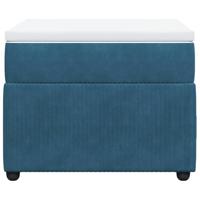 Boxspring met matras fluweel donkerblauw 90x190 cm - thumbnail