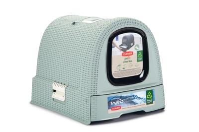CURVER Maison de toilette - Blauwgrijs - Voor katten CURVER Maison de toilette - Blauwgrijs - Voor katten