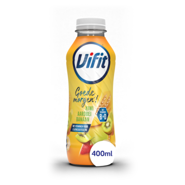 Vifit Goedemorgen! Zuiveldrink Aardbei/Kiwi/Banaan 400 ml bij Jumbo Vifit Goedemorgen! Zuiveldrink Aardbei/Kiwi/Banaan 400 ml bij Jumbo