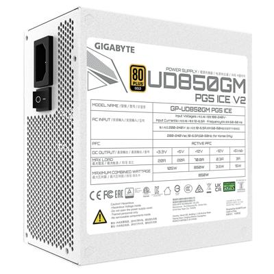 GIGABYTE UD850GM PG5 V2 ICE power supply unit 850 W 20+4 pin ATX ATX Wit