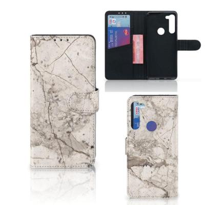 Motorola G8 Power | Bookcase | Marmer Beige