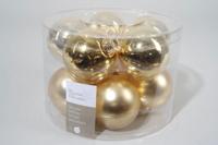 10 kerstballen licht goud glans-mat 60 mm KSD - Ksd - thumbnail