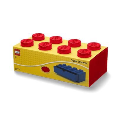 LEGO - Set van 2 - Bureaulade Brick 8, Rood - LEGO