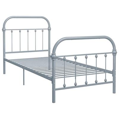 Bedframe metaal grijs 90x200 cm Bedframe metaal grijs 90x200 cm
