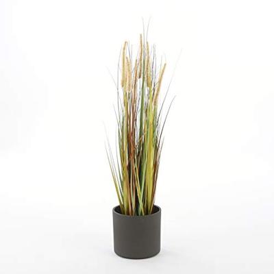 Mica Decorations bloempot Era rond 32.5x31cm donkergrijs mat